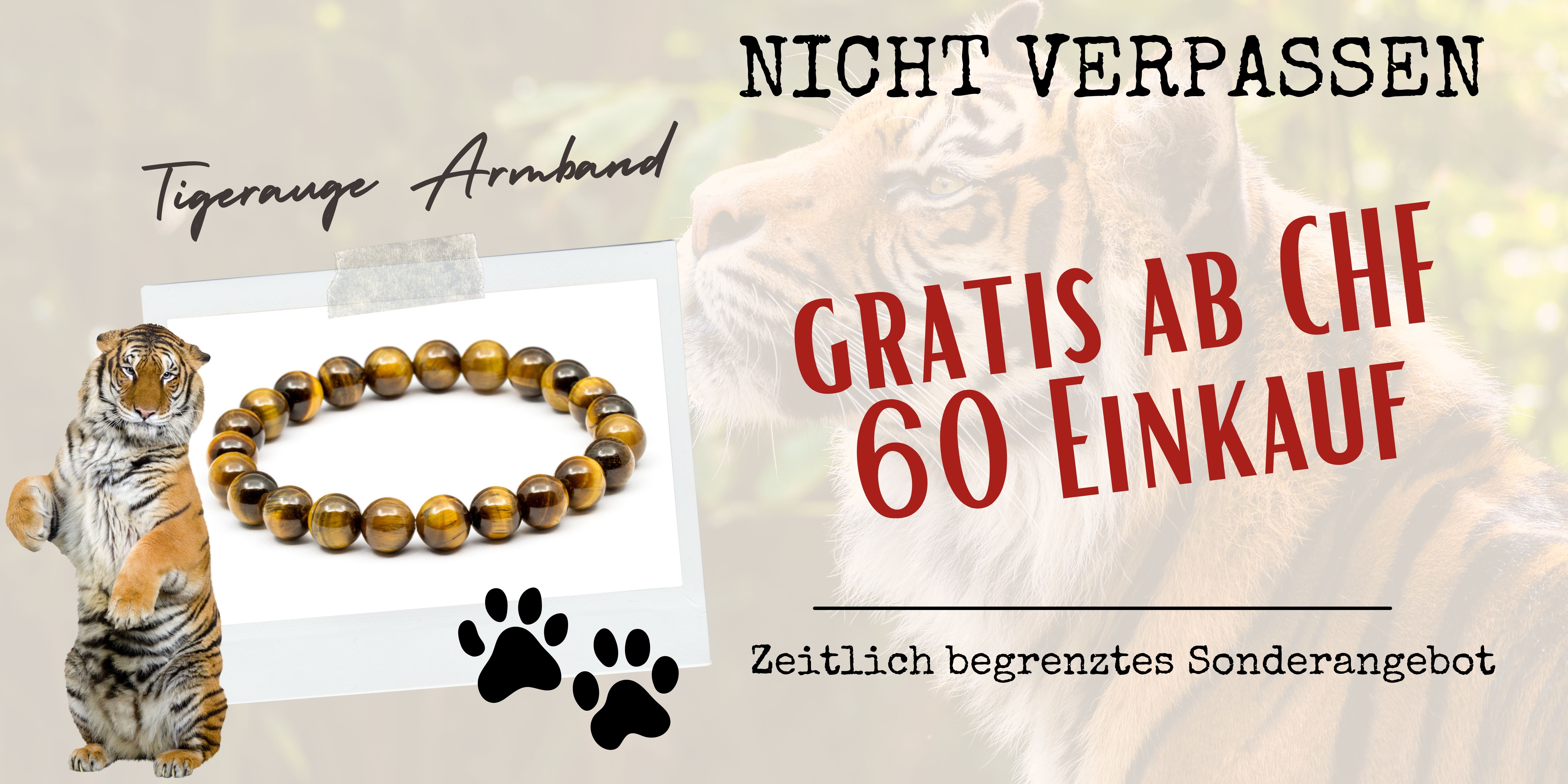 Bracelet oeil de tigre offert